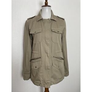 Lily Aldridge For Velvet Jacket Cargo Utility Army Zip Lightweight